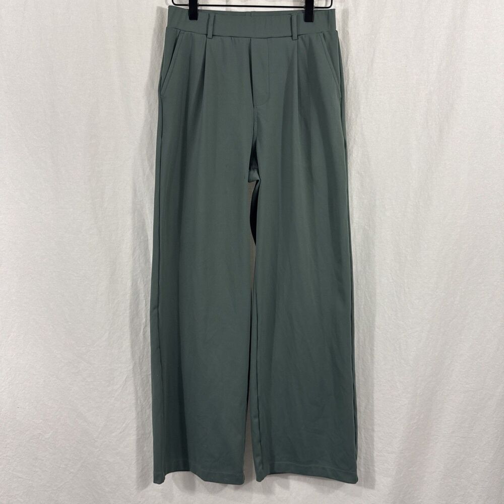 Halara Flex Daystretch High Waist Pocket Straight Leg Work Teal Pants Womens S